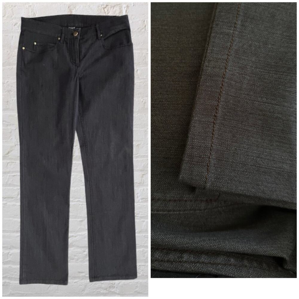 Worth straight leg heathered black stretcher jeans
